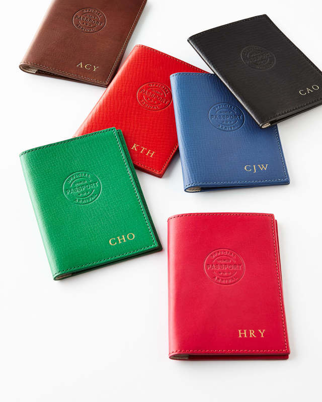 Personalized Leather Passport Cover